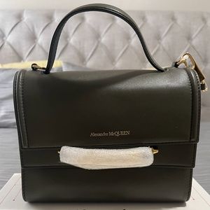 New Authentic ALEXANDER MCQUEEN The Story Leather Top Handle Bag